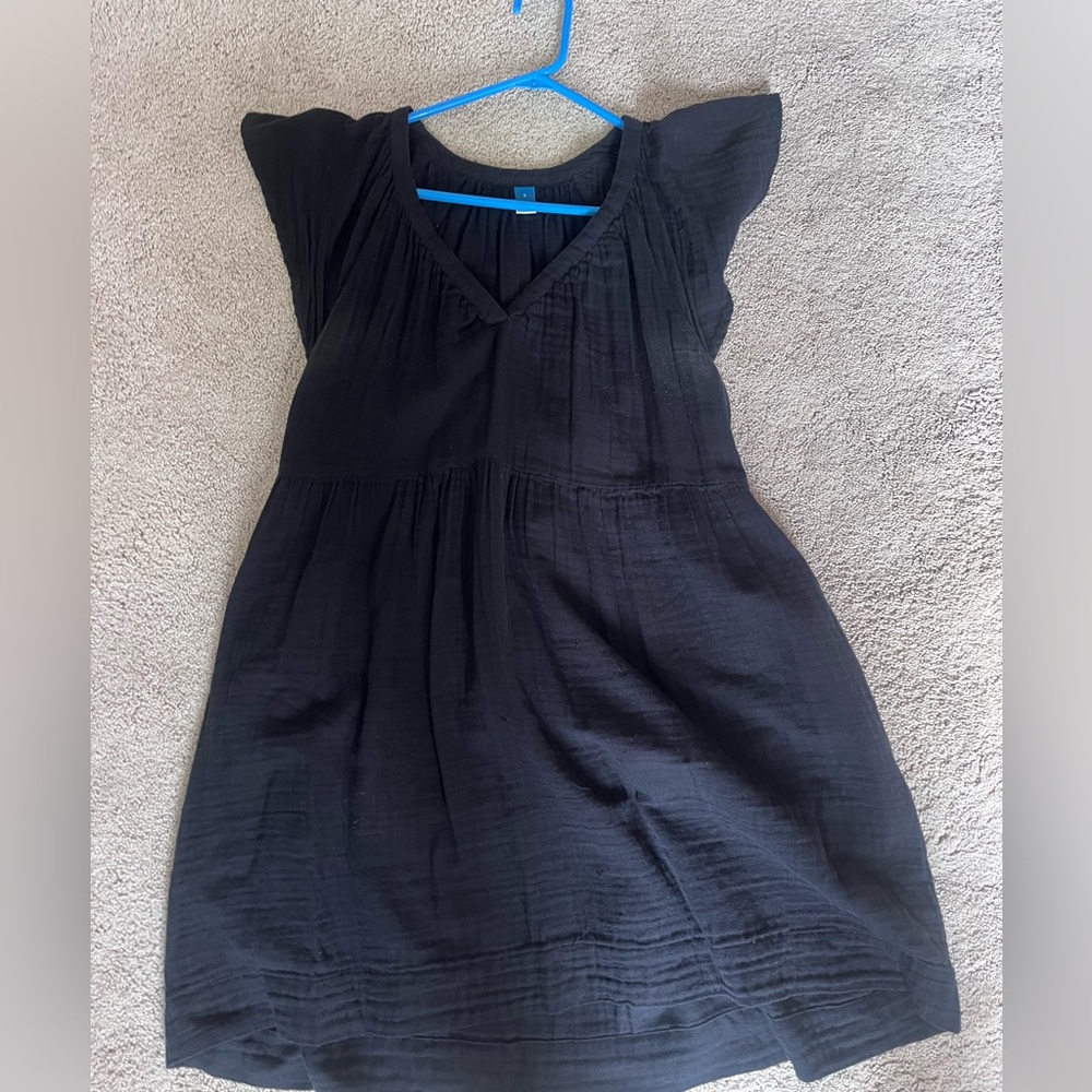 Old Navy Black Flutter Sleeve Dress